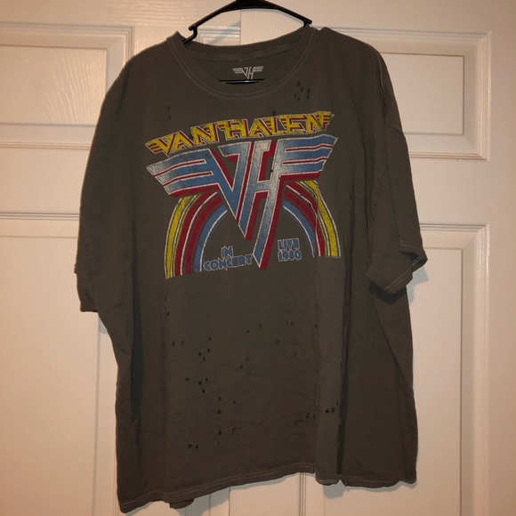 van halen distressed tee